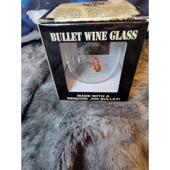 Lucky Shot .308 Cal Real Bullet Stemless Wine Glass - Picture 1 of 3
